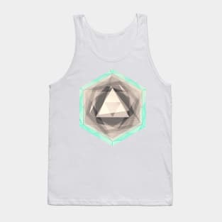 Jewel Lines 2 - Jade & Charcoal Tank Top